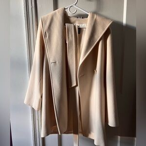 Beautiful Cinzia Rocca cream wool peacoat with belt